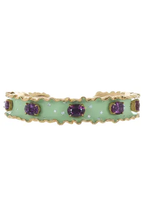 Purple Garnet Gua Ruffle Bracelet