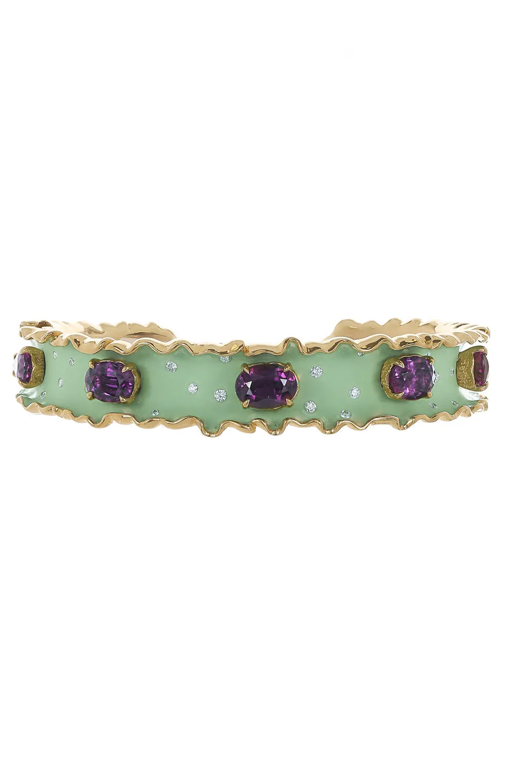 Purple Garnet Gua Ruffle Bracelet