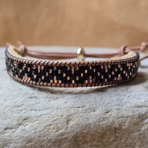 Rooted Radiance Tipi Garnet Small Beaded Cuff Bracelet