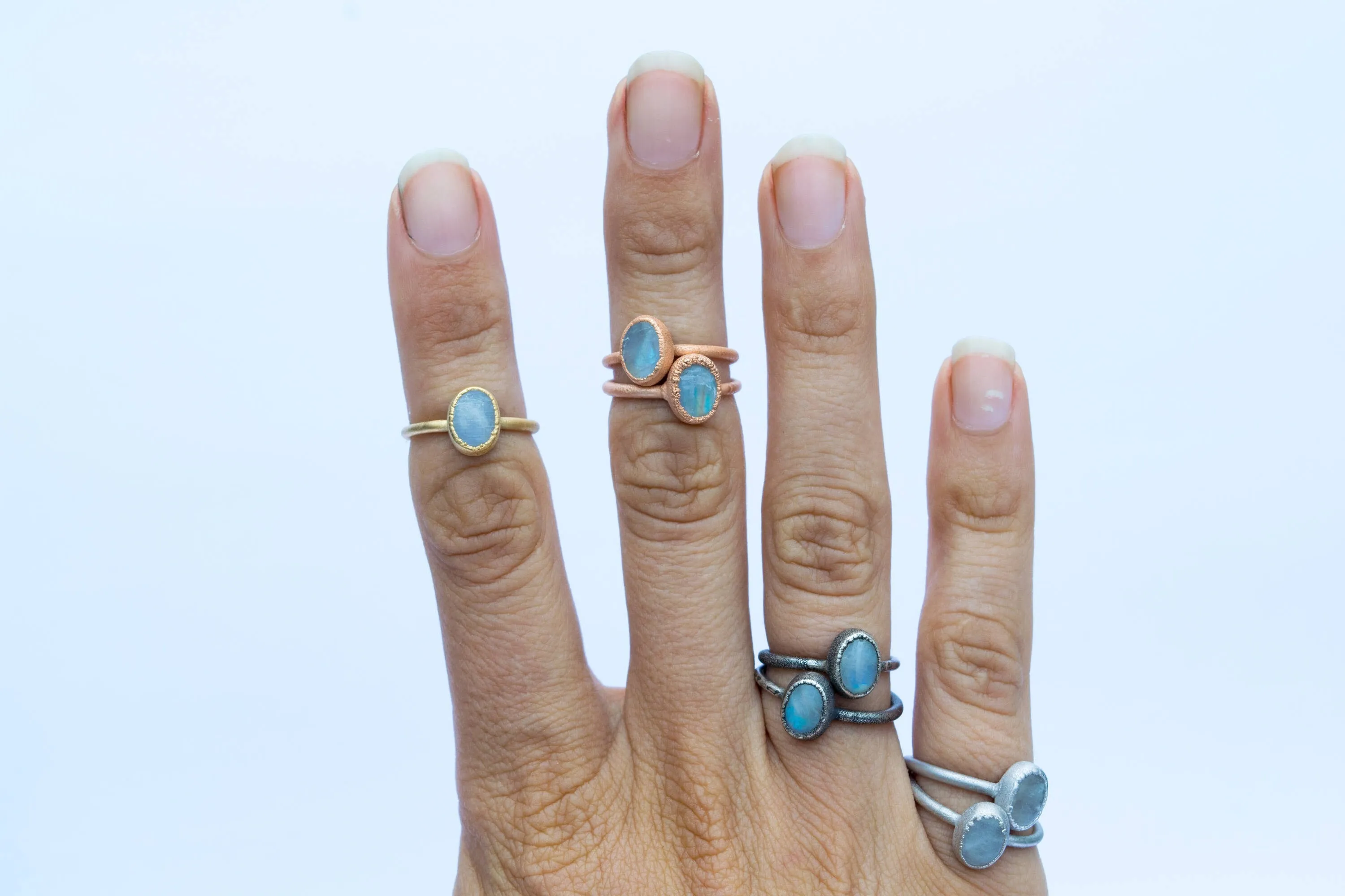 SALE Rainbow moonstone ring | June Birthstone Ring