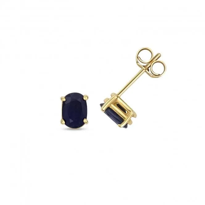 Sapphire Oval Stud Earrings ED410S