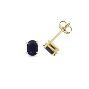 Sapphire Oval Stud Earrings ED410S