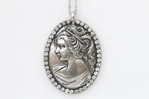 SILVER CAMEO NECKLACE