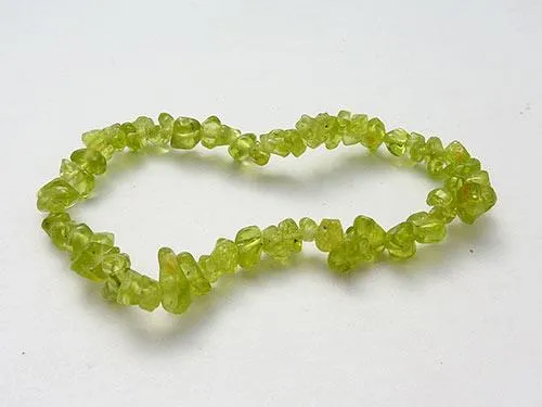Single Strand Chip Bracelet - Peridot