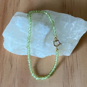 Solid 9 Carat Yellow Gold Peridot Bracelet