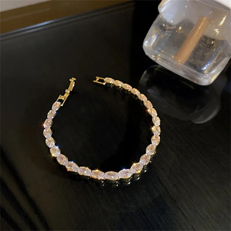 Sparkling Multi-style Zircon Bejeweled Tennis Bracelets