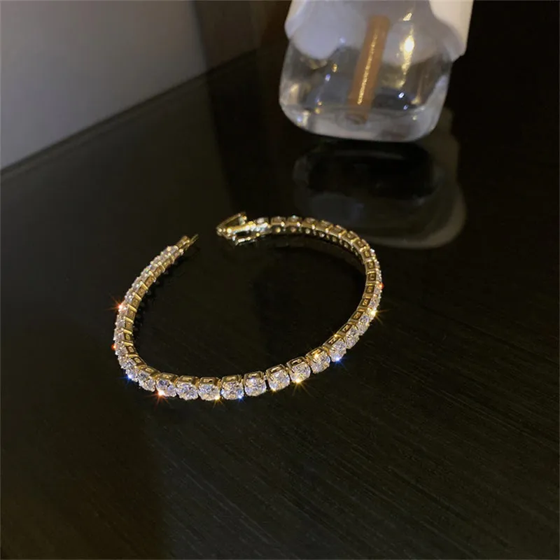 Sparkling Multi-style Zircon Bejeweled Tennis Bracelets
