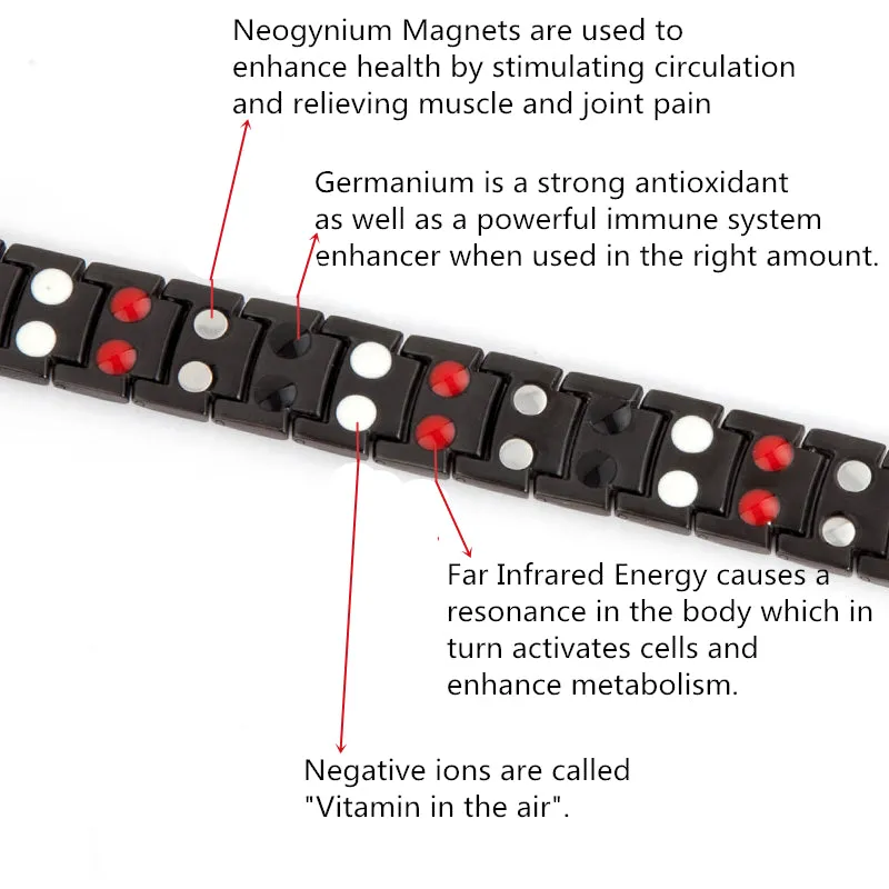 Stainless Steel Magnetic Bracelet With Germanium