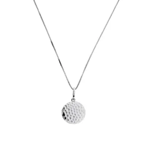 Sterling Silver Satin Hammered Elements Locket Pendant
