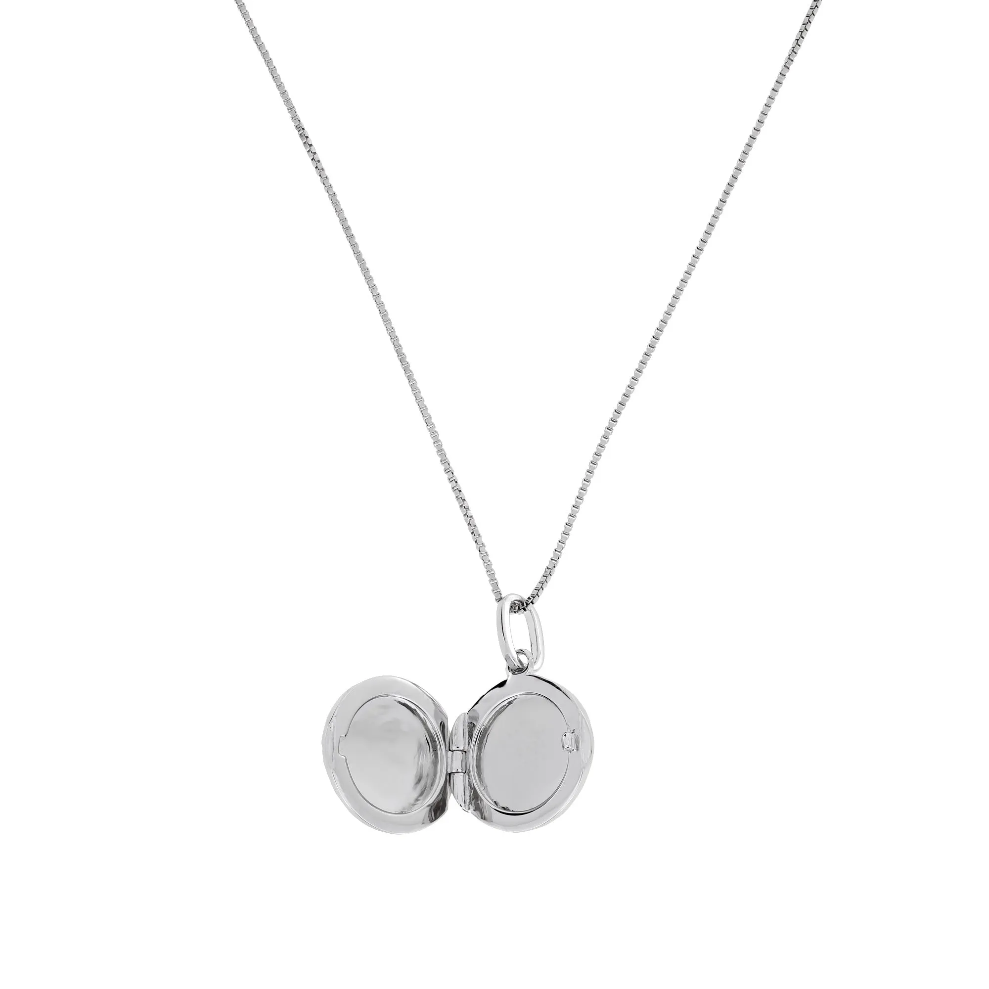 Sterling Silver Satin Hammered Elements Locket Pendant