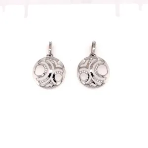 Sterling Silver White Sapphire Earrings