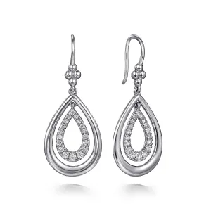 Sterling Silver White Sapphire Earrings