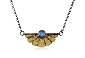 Sunburst Pendant with 6 mm Moonstone - Large