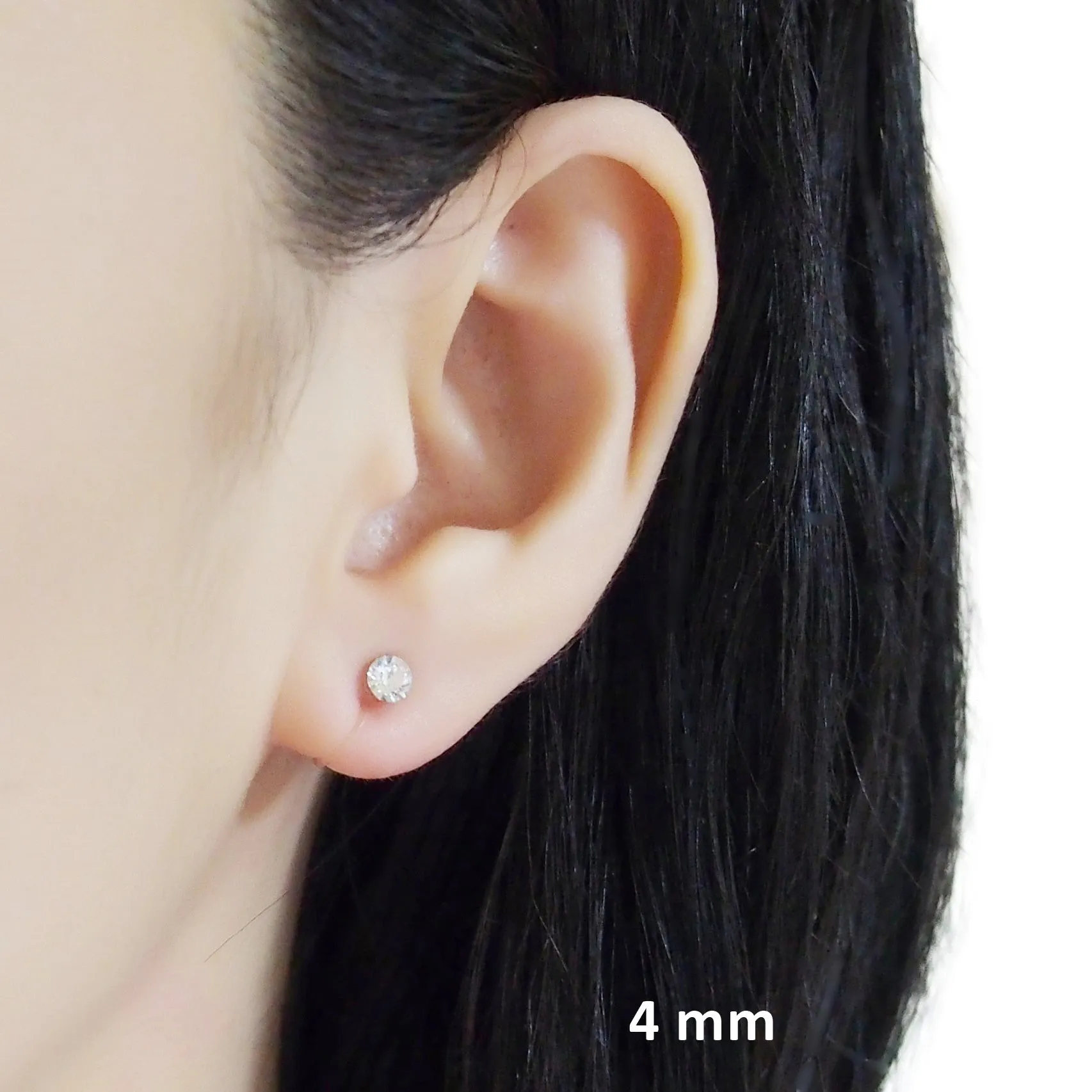 Swarovski crystal invisible clip on stud earrings