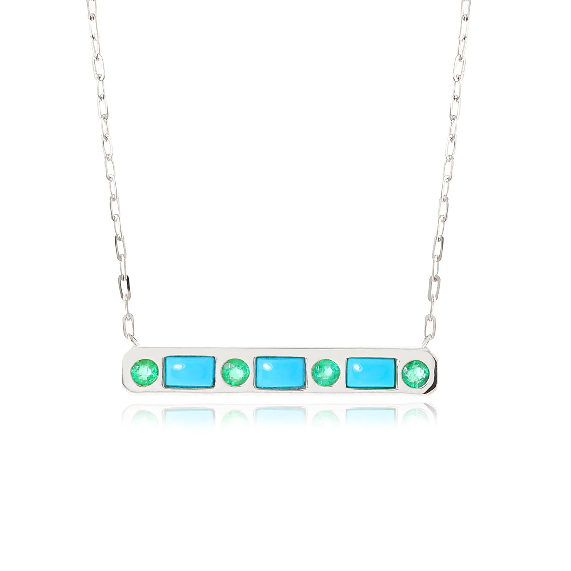The Best Friend 18K Gemstone Bar Necklace