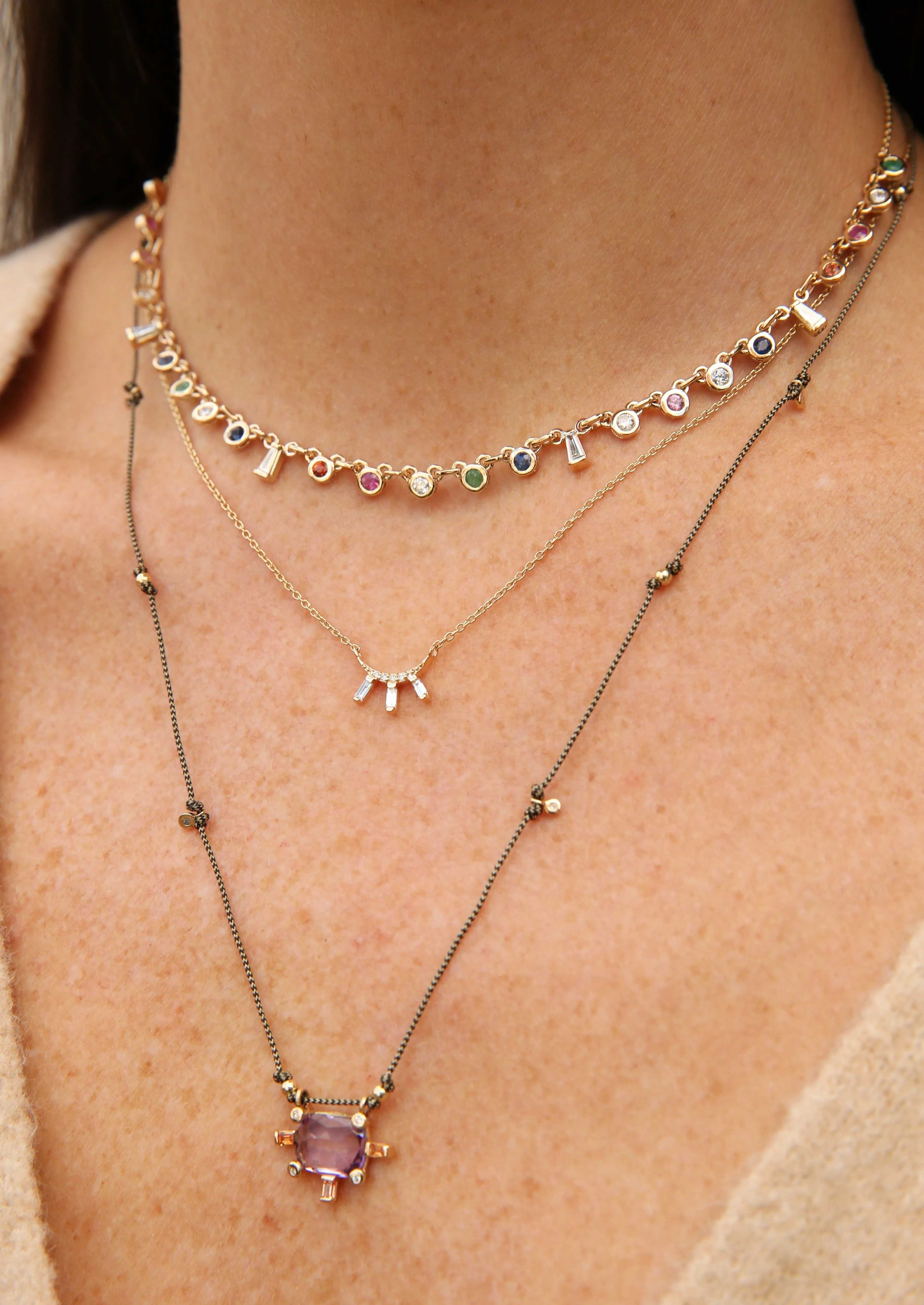 The Bonza Bezel Gem Necklace