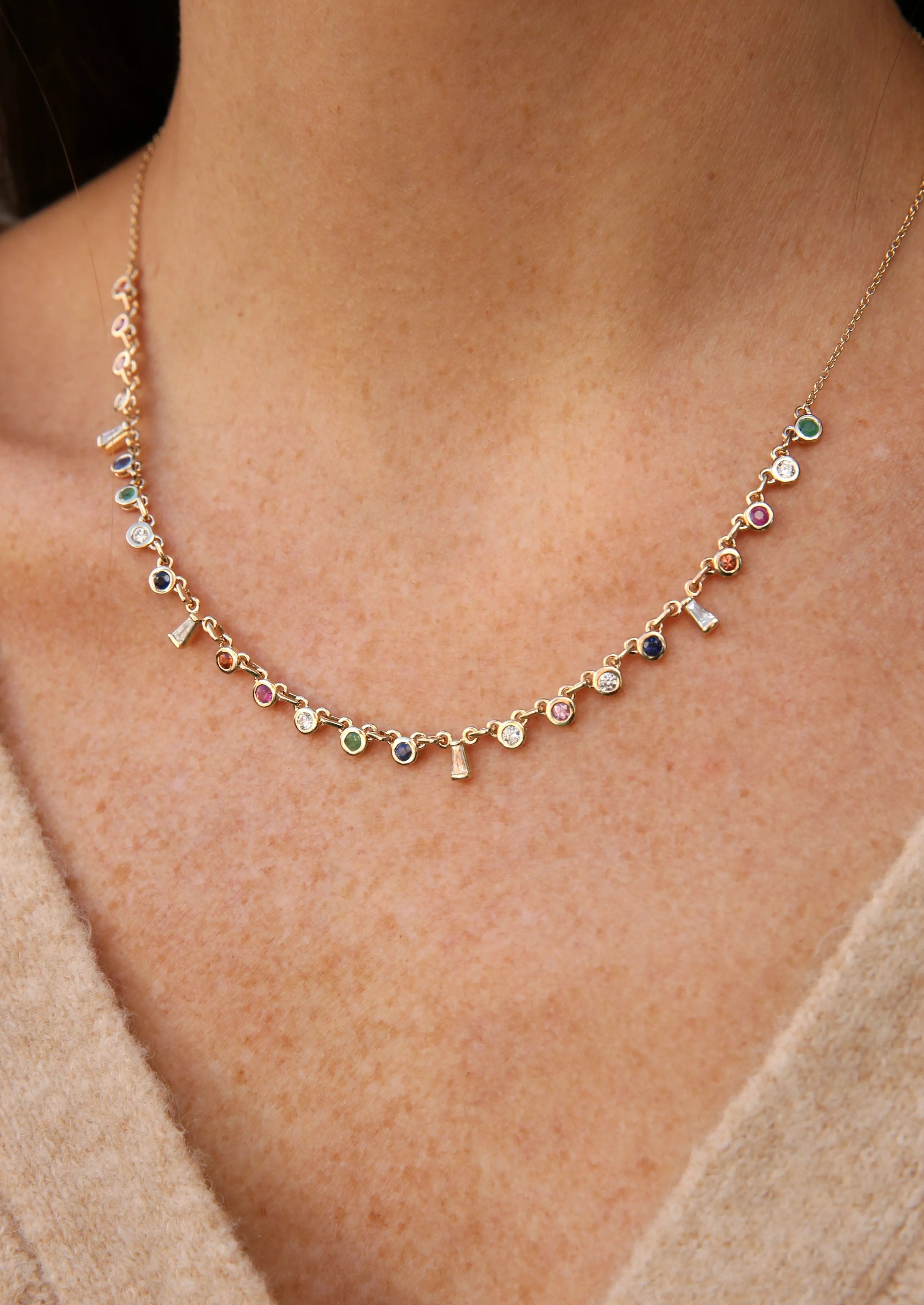 The Bonza Bezel Gem Necklace