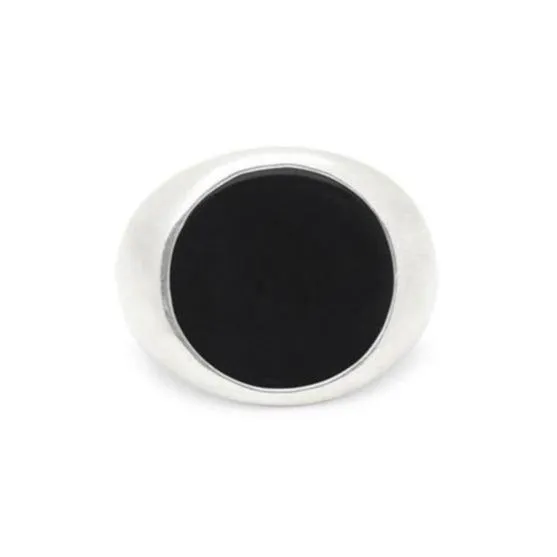 The Onyx Tablet Ring in Silver