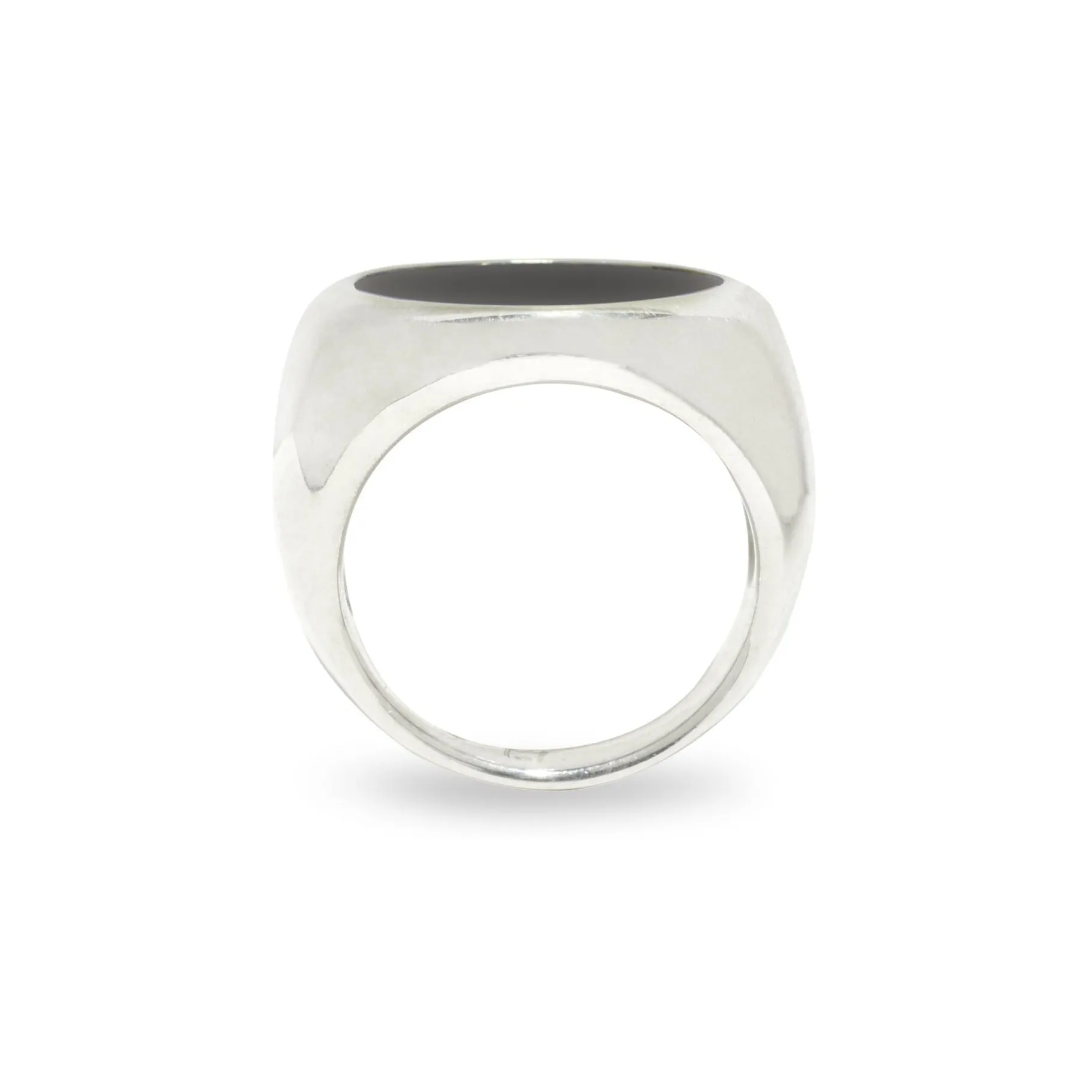 The Onyx Tablet Ring in Silver