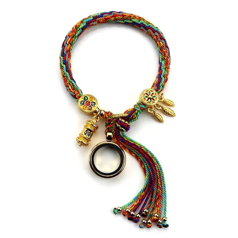 Tibetan Treasures Glass Locket Bracelet