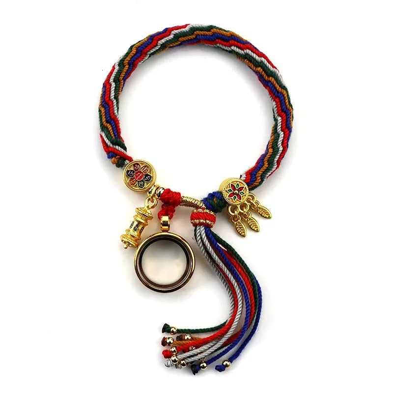 Tibetan Treasures Glass Locket Bracelet