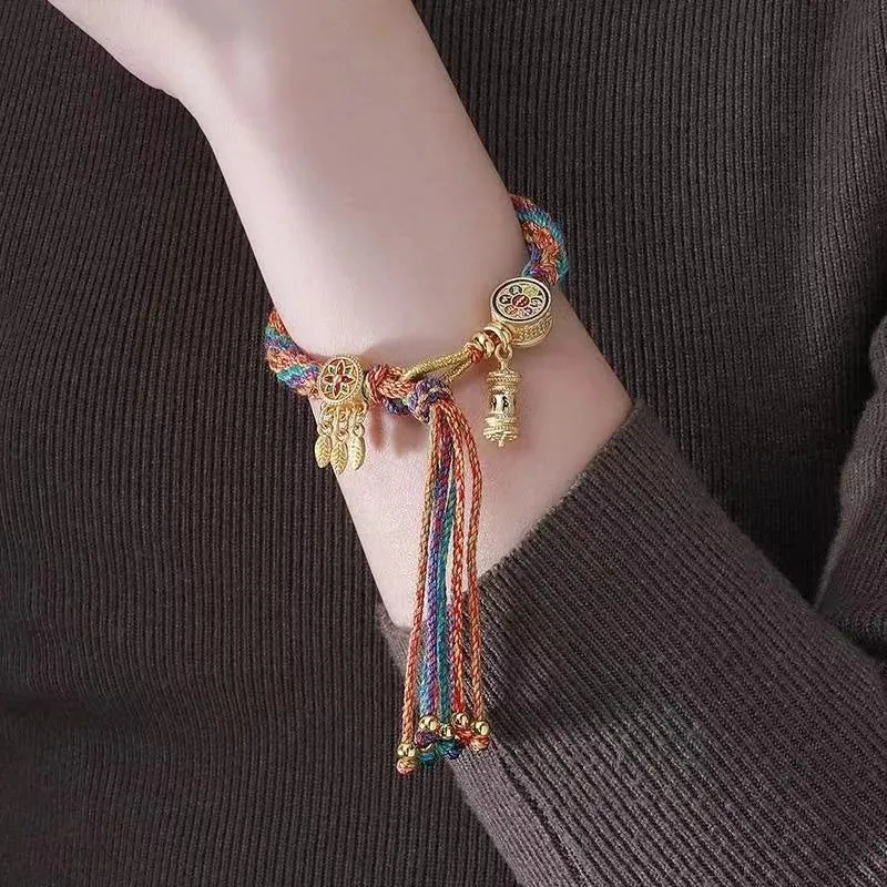 Tibetan Treasures Glass Locket Bracelet
