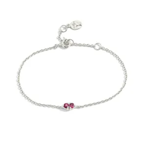 Twin Bracelet, Rhodolite Garnet, Silver