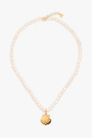 Under the Sea Locket with Pearl Necklace