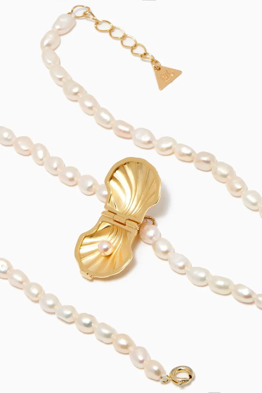 Under the Sea Locket with Pearl Necklace