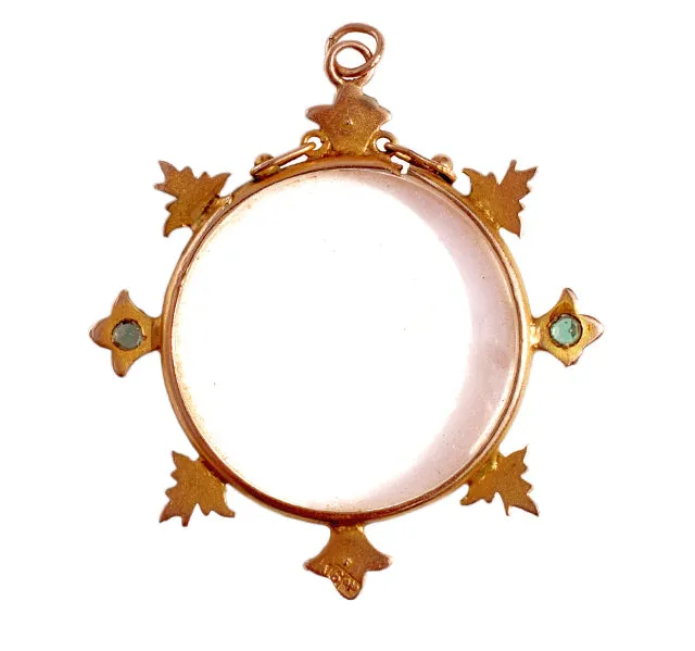 Victorian 9ct Yellow Gold Glass Locket