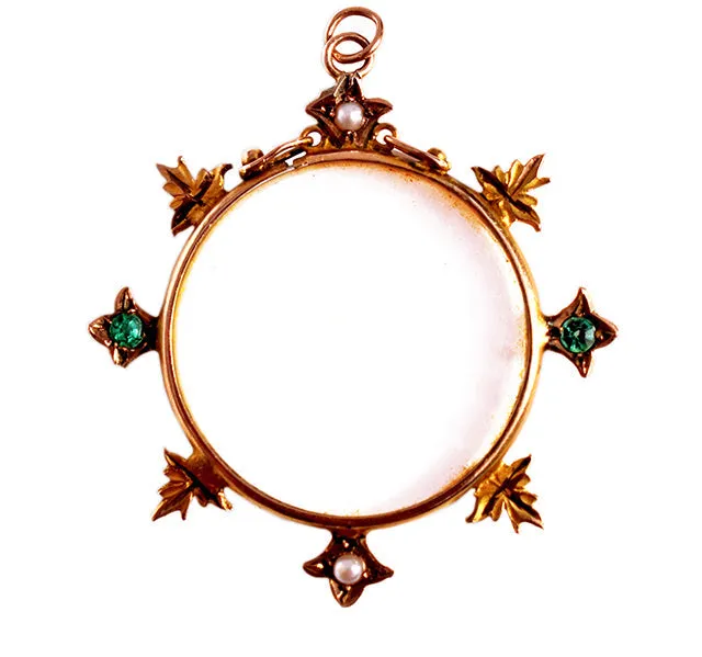 Victorian 9ct Yellow Gold Glass Locket