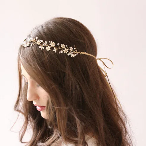 Wedding Flower Crown, Flower crown For Women, White Flower Girl Crown, Flower Headband, Flower Wreath for Hair, Bride Bridesmaid Flower